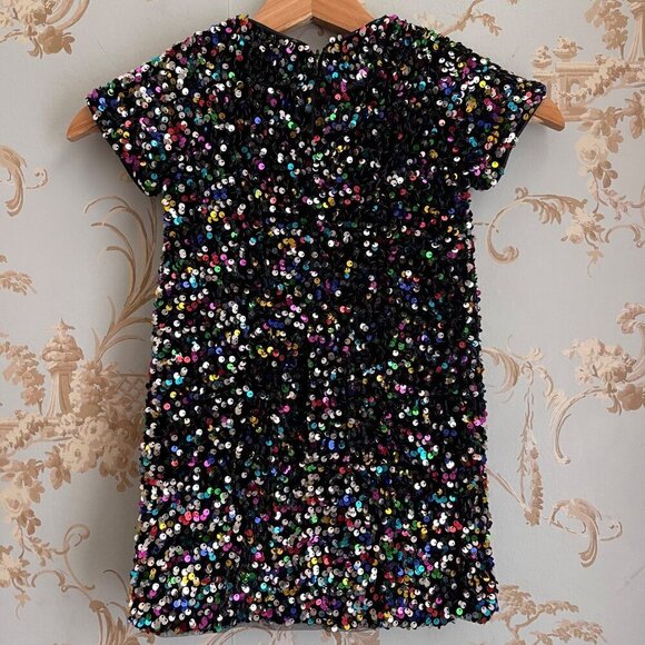 Lola + The Boys Girls Dress Size 2 Sequin Glitter Rainbow Party Glam Sparkle - Picture 2 of 8